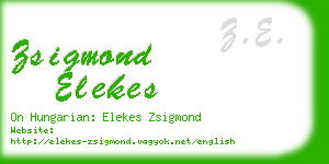 zsigmond elekes business card